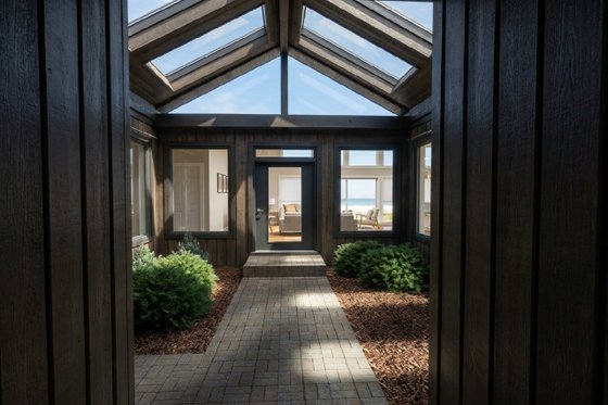 Interior - Entry for Contemporary House Plan #126-306 - 4 bed, 2 bath