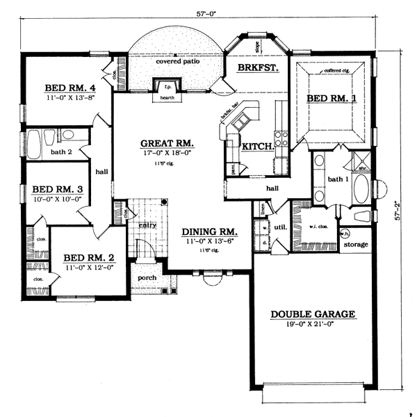 Traditional Floor Plan - Main Floor Plan #42-133