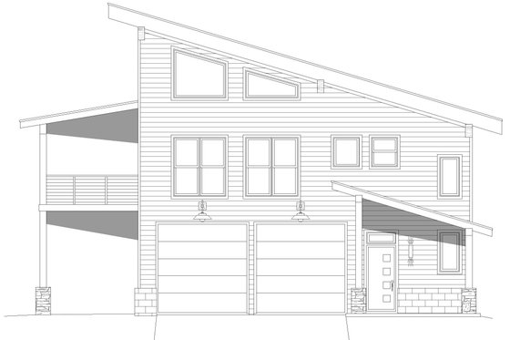 Exterior - Other Elevation 1 for Modern House Plan #932-559 - 2 bed, 2 bath