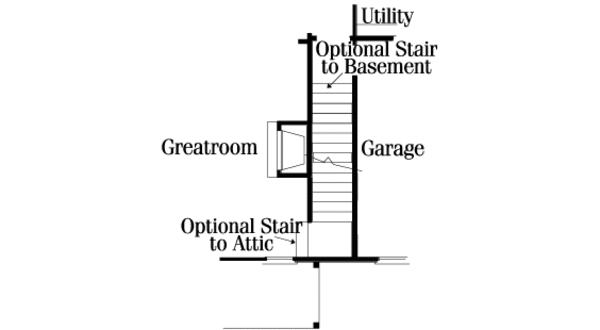 Architectural House Design - Optional Basement Stair Placement