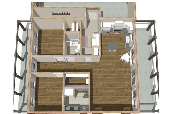 Floor Plan - Other Floor for Farmhouse House Plan #44-262 - 2 bed, 2 bath