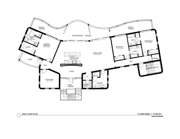 House Plan Design - Contemporary Floor Plan - Main Floor Plan #535-18