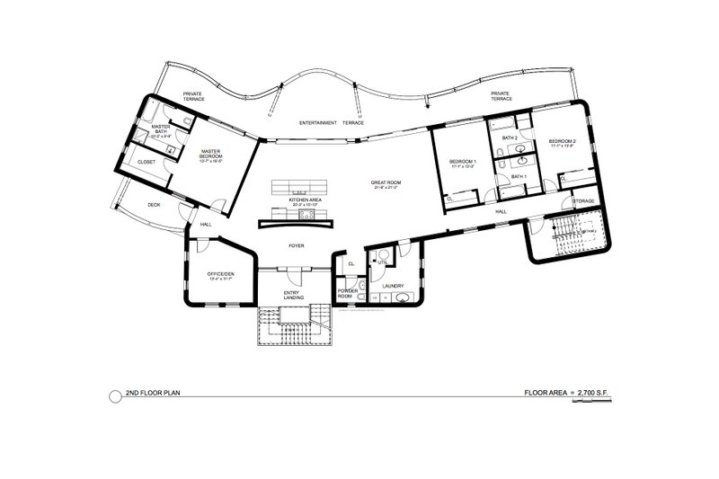 House Plan Design - Floor Plan - Main Floor for Contemporary House Plan #535-18 - 9 bed, 9 bath