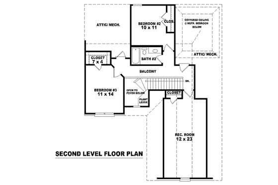 Floor Plan - Upper Floor for Traditional House Plan #81-1389 - 3 bed, 2.5 bath