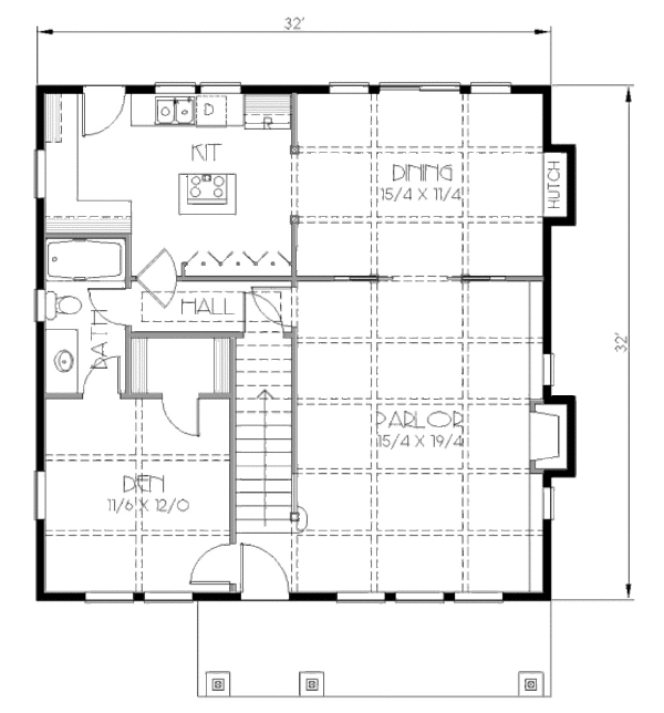Craftsman Floor Plan - Main Floor Plan #423-13