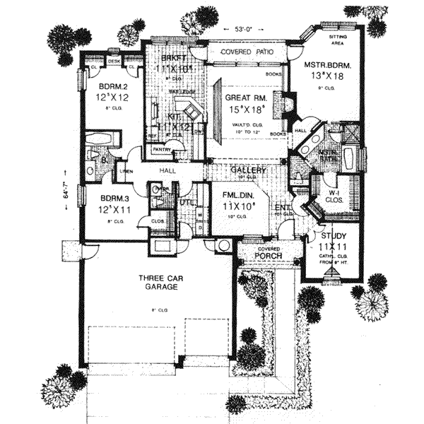 European Floor Plan - Main Floor Plan #310-590