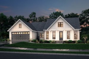 Dream House Plan - Farmhouse Exterior - Front Elevation Plan #430-221