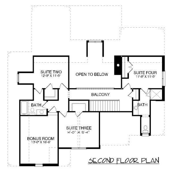 European Floor Plan - Upper Floor Plan #413-876