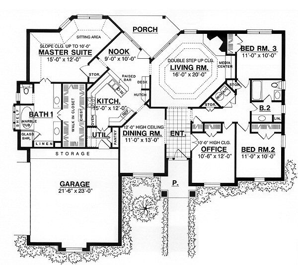 European Floor Plan - Main Floor Plan #40-160