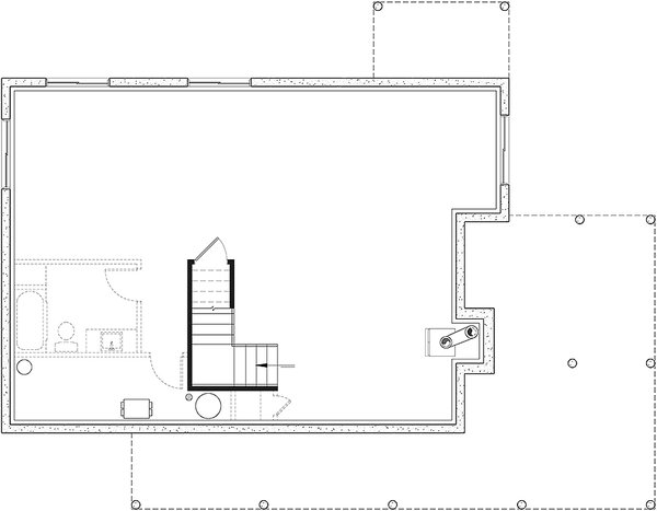 House Design - Modern Floor Plan - Lower Floor Plan #23-2019