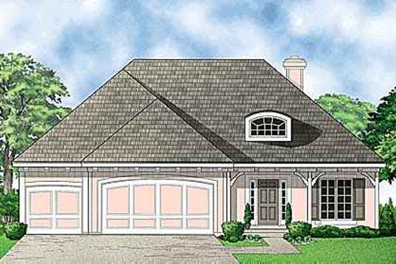 Exterior - Front Elevation for Traditional House Plan #67-334 - 4 bed, 3 bath