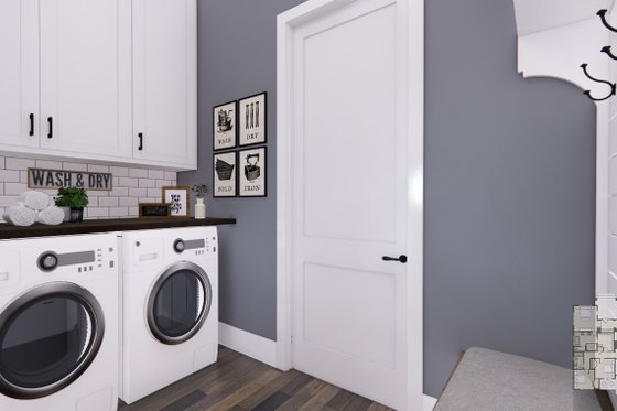 Interior - Laundry for Farmhouse House Plan #51-1231 - 3 bed, 2.5 bath