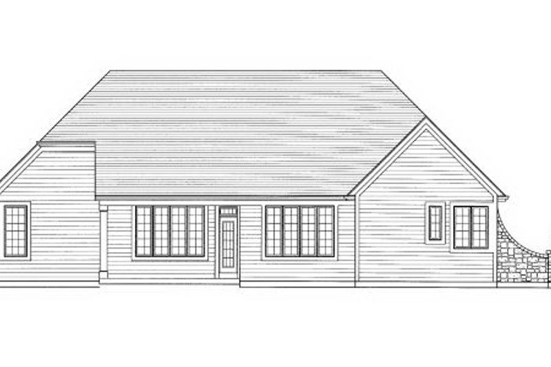 Home Plan - Exterior - Rear Elevation for Traditional House Plan #46-430 - 3 bed, 2 bath