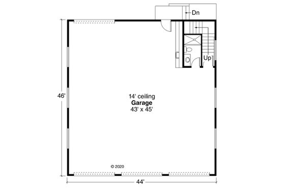 Floor Plan - Main Floor for Traditional House Plan #124-1227, 1 bath