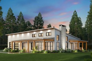 Barndominium Exterior - Front Elevation Plan #430-381