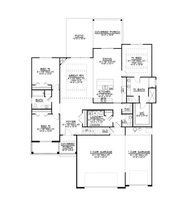 House Plan Design - Farmhouse Floor Plan - Main Floor Plan #1064-151