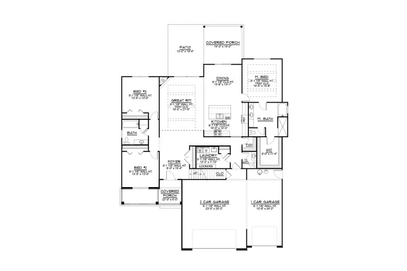 Dream House Plan - Floor Plan - Main Floor for Farmhouse House Plan #1064-151 - 3 bed, 2.5 bath