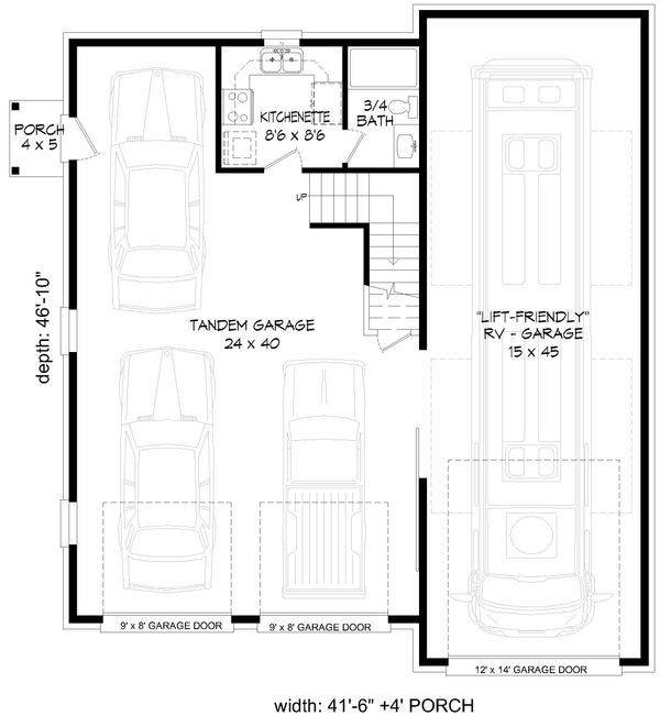 Home Plan - Southern Floor Plan - Main Floor Plan #932-78