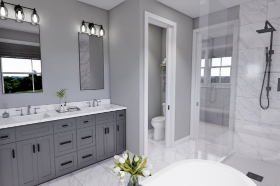 Interior - Master Bathroom for Traditional House Plan #51-1299 - 3 bed, 3.5 bath