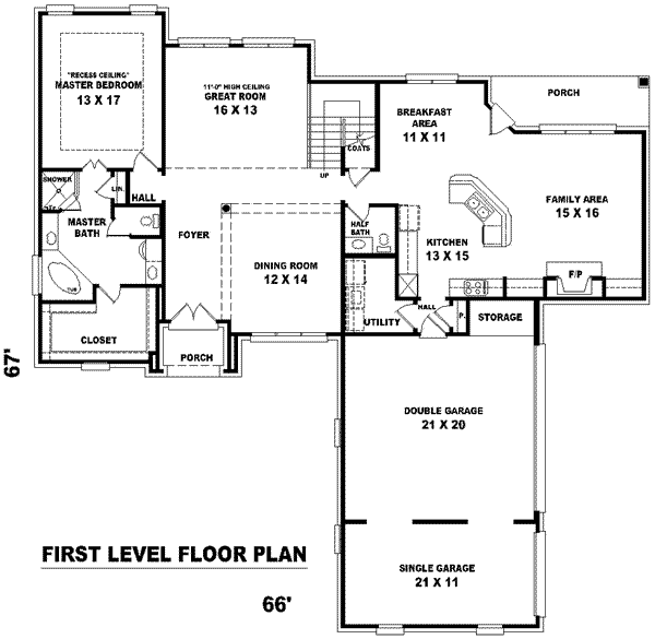 European Floor Plan - Main Floor Plan #81-1039
