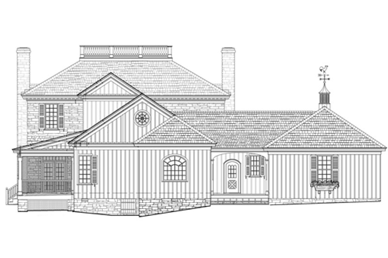 Home Plan - Exterior - Rear Elevation for Colonial House Plan #137-258 - 4 bed, 4.5 bath