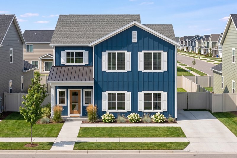 Architectural House Design - Exterior - Front Elevation 2 for Farmhouse House Plan #455-788 - 3 bed, 2.5 bath