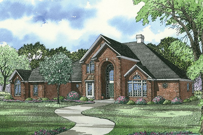 Architectural House Design - Traditional Exterior - Front Elevation Plan #17-2702