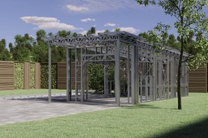 Exterior - Front Elevation 5 for Beach House Plan #1106-57, 1 bath