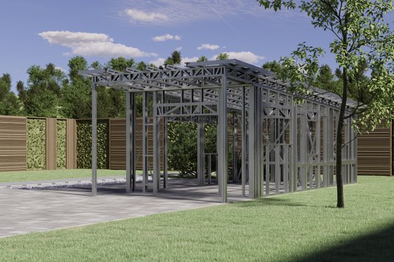 Exterior - Front Elevation 5 for Beach House Plan #1106-57, 1 bath