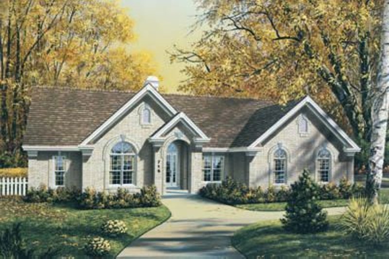 Home Plan - Exterior - Front Elevation 4 for European House Plan #57-182 - 4 bed, 2 bath