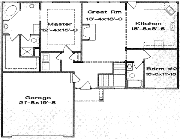 Ranch Floor Plan - Main Floor Plan #6-160