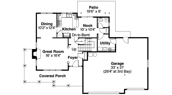 Home Plan - Traditional Floor Plan - Main Floor Plan #124-361