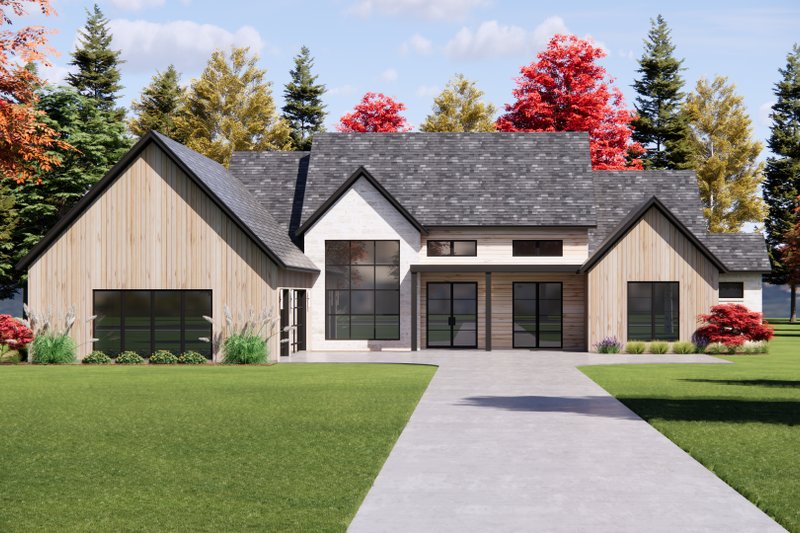 House Design - Exterior - Front Elevation 3 for Farmhouse House Plan #1096-157 - 5 bed, 5.5 bath