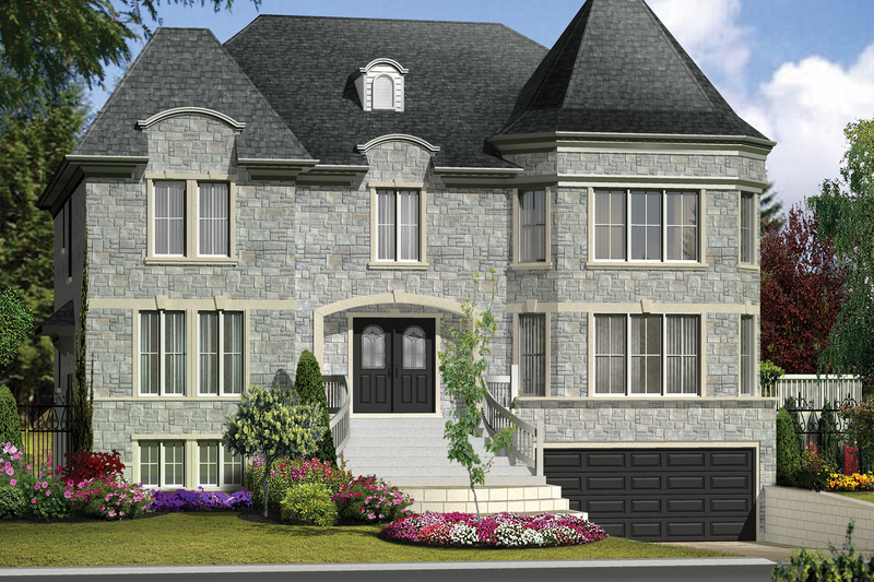 Dream House Plan - European Exterior - Front Elevation Plan #25-4614