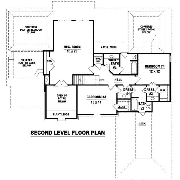 European Floor Plan - Upper Floor Plan #81-1241