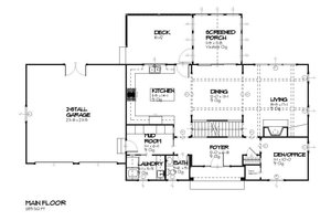 Floor Plan - Main Floor for Traditional House Plan #901-85 - 4 bed, 2.5 bath