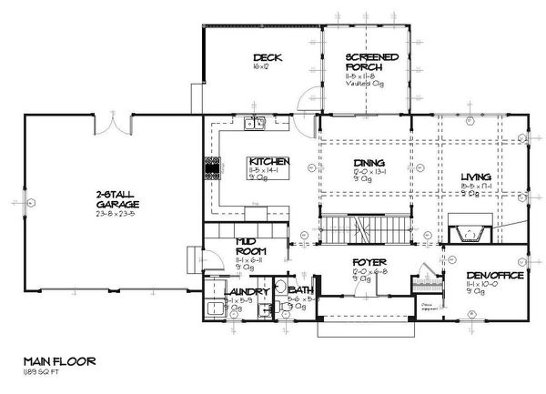 Traditional Floor Plan - Main Floor Plan #901-85