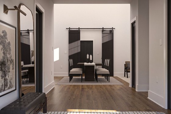 Interior - Dining Room for Barndominium House Plan #455-508 - 2 bed, 2.5 bath