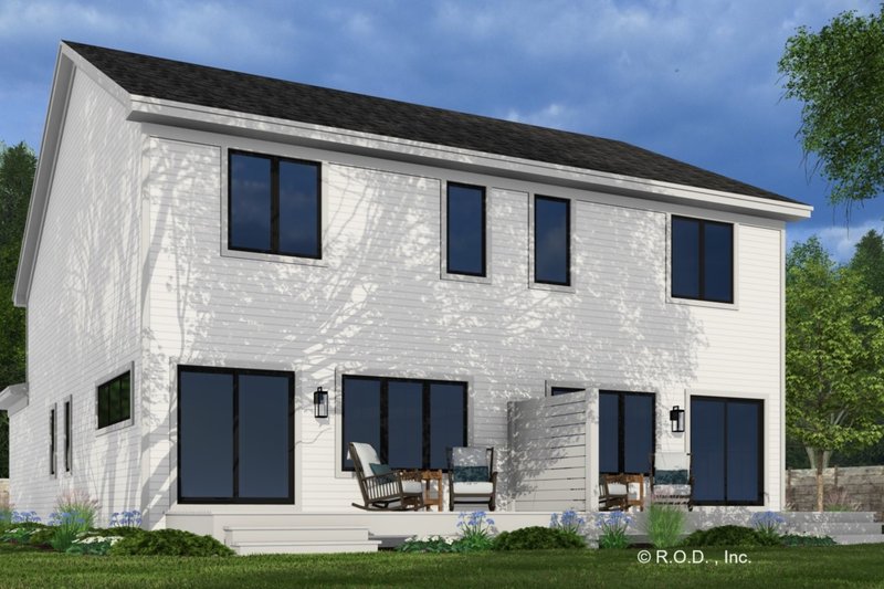 Dream House Plan - Exterior - Rear Elevation for Farmhouse House Plan #51-1312 - 2 bed, 2.5 bath