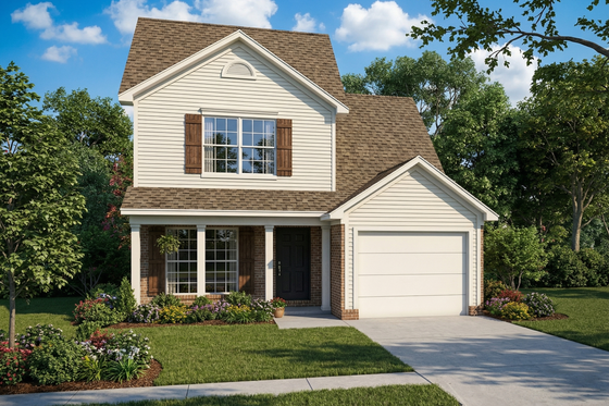 Exterior - Front Elevation 3 for Country House Plan #17-236 - 3 bed, 2.5 bath