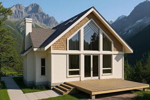 Modern Exterior - Front Elevation Plan #93-201