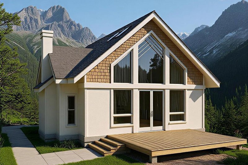 Dream House Plan - Modern Exterior - Front Elevation Plan #93-201