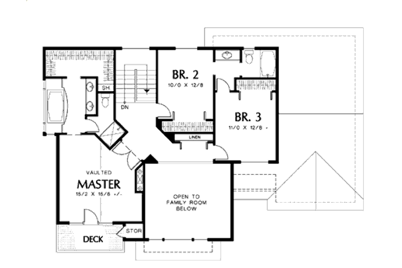 Home Plan - Floor Plan - Upper Floor for Traditional House Plan #48-178 - 4 bed, 2.5 bath