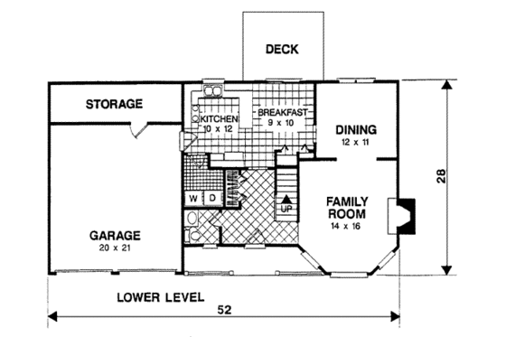 Floor Plan - Main Floor for Country House Plan #56-126 - 3 bed, 2.5 bath