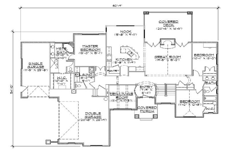 Dream House Plan - Floor Plan - Main Floor for Traditional House Plan #5-270 - 5 bed, 3.5 bath