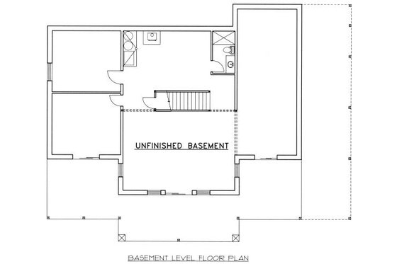 Floor Plan - Lower Floor for Log House Plan #117-560 - 2 bed, 3 bath