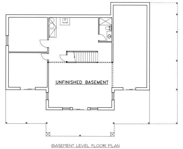 Architectural House Design - Log Floor Plan - Lower Floor Plan #117-560