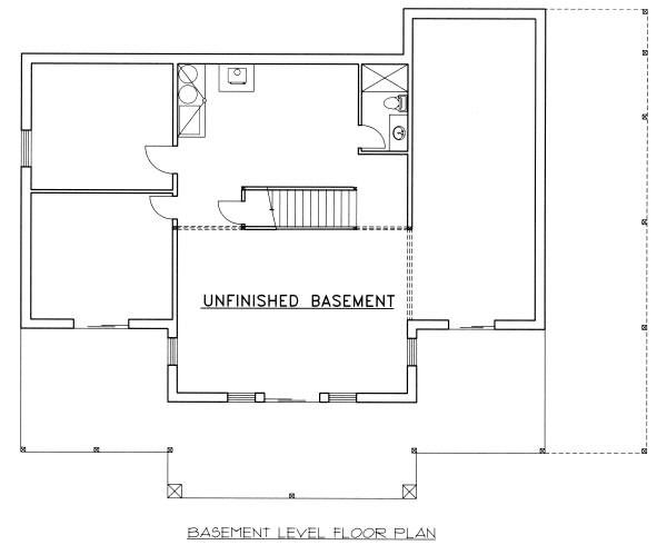Log Floor Plan - Lower Floor Plan #117-560