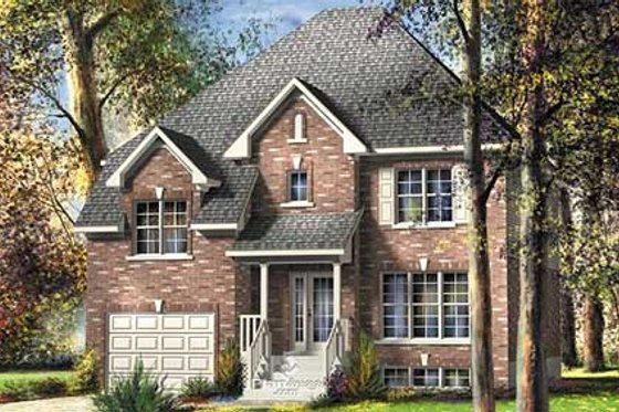Exterior - Front Elevation for Traditional House Plan #25-4254 - 3 bed, 1.5 bath