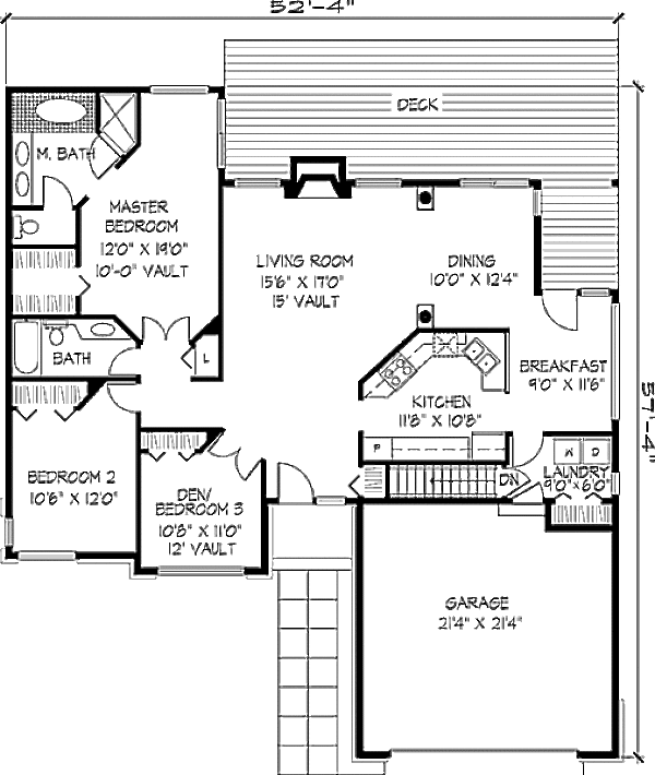 Dream House Plan - Traditional Floor Plan - Main Floor Plan #320-359
